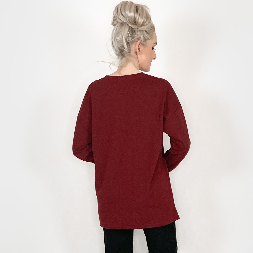 Burgundy Red Oversized Sweater Very J - Picture 6 of 8